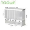 TOQUE Wall Mounted Cereal Dispenser 6 in 1 Dry Food Storage Container 10kg