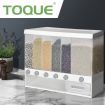 TOQUE Wall Mounted Cereal Dispenser 6 in 1 Dry Food Storage Container 10kg