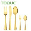 Stainless Steel Cutlery Set Travel Knife Fork Spoon Glossy Gold Tableware 30PCS