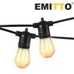 EMITTO 10M Festoon String Lights Christmas Wedding Party Waterproof Outdoor