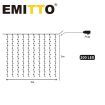 EMITTO LED Curtain Fairy Lights Wedding Indoor Outdoor Xmas Garden Party Decor