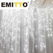 EMITTO LED Curtain Fairy Lights Wedding Indoor Outdoor Xmas Garden Party Decor