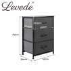 Levede Storage Cabinet Tower Chest of Drawers Dresser Tallboy 3 Drawer Dark Grey