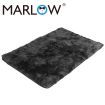Marlow Floor Rug Shaggy Rugs Soft Large Carpet Area Tie-dyed 200x230cm Black