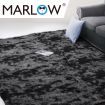 Marlow Floor Rug Shaggy Rugs Soft Large Carpet Area Tie-dyed 200x230cm Black