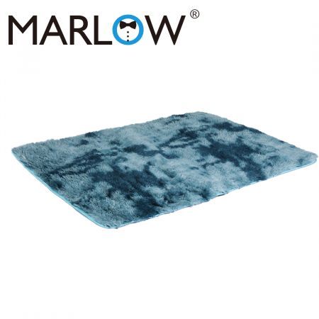 Marlow Floor Rug Shaggy Rugs Soft Large Carpet Area Tie-dyed 200x230cm Blue