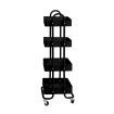 4 Tiers Kitchen Trolley Cart Black
