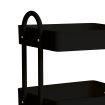 4 Tiers Kitchen Trolley Cart Black