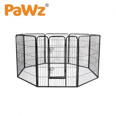 PaWz 8 Panel Pet Dog Playpen Puppy Exercise Cage Enclosure Fence Cat Play Pen 24"