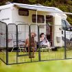 40" Double Door Pet Crate With Divider in Black Colour