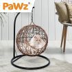 PaWz Rattan Cat Beds Elevated Puppy Wicker Hanging Basket Swinging Egg Chair