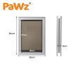 PaWz Aluminium Pet Access Door Dog Cat Dual Flexi Flap For Wooden Wall S