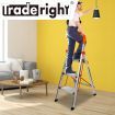 3 Step Ladder Multi-Purpose Folding Aluminium Lightweight Non Slip Platform