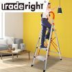 4 Step Ladder Multi-Purpose Folding Aluminium Lightweight Non Slip Platform