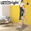 5 Step Ladder Multi-Purpose Folding Aluminium Lightweight Non Slip Platform