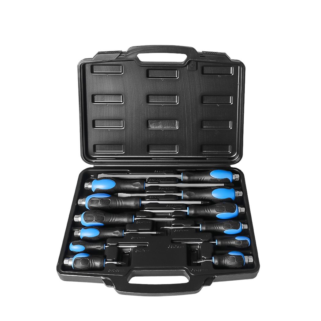 Screwdriver Set 12PCS Cr-V Magnetic Tip Hex End  Automotive Workshop Hand Tool