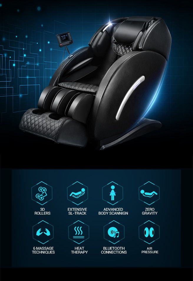 Homasa 3d Intelligent Full Body Massage Chair Zero Gravity Electric Massager Black Crazy Sales