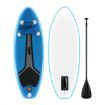 Genki Inflatable SUP Stand Up Paddle Board Paddleboard 180CM Adjustable Fin Leash Black Blue