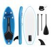 Genki Inflatable SUP Stand Up Paddle Board Paddleboard 180CM Adjustable Fin Leash Black Blue