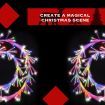 Stockholm Christmas Lights LED Cluster Wreath 45cm Twinkle 256 Multi Colour