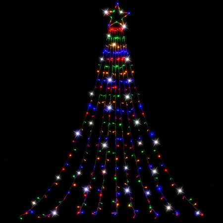Stockholm Christmas Lights LED Star Cascade 3.5m Multi Colour LEDs Garden Decor