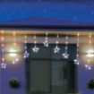 Stockholm Christmas Lights Stars Curtain 9pc 222 LEDs Flash Multi Garden Decor