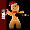 Stockholm Christmas Inflatables Airpower Gingerbreadman 2.4m White LEDs