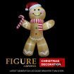 Stockholm Christmas Inflatables Airpower Gingerbreadman 2.4m White LEDs