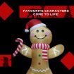 Stockholm Christmas Inflatables Airpower Gingerbreadman 2.4m White LEDs