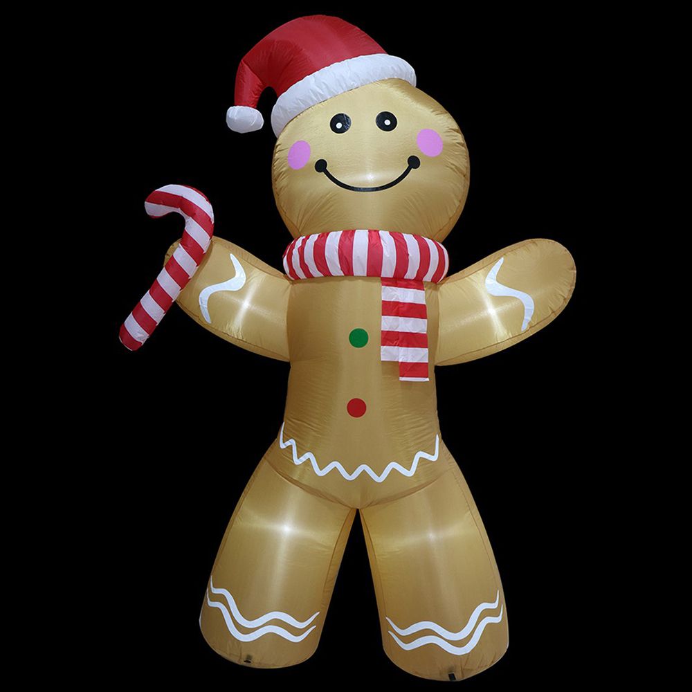 Stockholm Christmas Inflatables Airpower Gingerbreadman 2.4m White LEDs