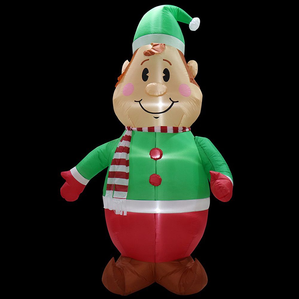 Stockholm Christmas Inflatables Airpower ELF 2.4m RED SHIRT White LEDs