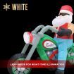 Stockholm Christmas Inflatables Airpower Santa Bike 1.8m White LEDs Effect