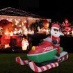 Stockholm Christmas Inflatables Airpower Santa Snowmobile 2.2m White LEDs