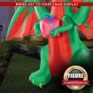 Stockholm Christmas Inflatables Airpower Santa on Dragon 2.7m White LEDs Garden