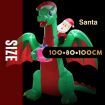 Stockholm Christmas Inflatables Airpower Santa on Dragon 2.7m White LEDs Garden