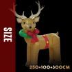 Stockholm Christmas Inflatables Airpower Giant Reindeer 3m White LEDs