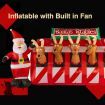 Stockholm Christmas Inflatables Airpower Santa's Reindeer Stable 3m White LEDs