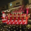 Stockholm Christmas Inflatables Airpower Santa's Reindeer Stable 3m White LEDs