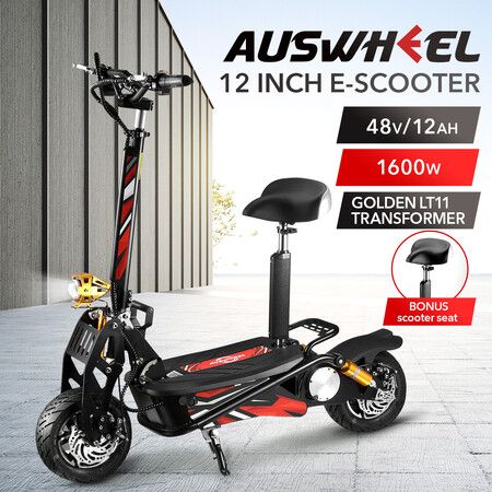 Auswheel 1800w E-scooter Foldable Scooter Bike Electric Commuting Vehicle with Seat Disc Brake