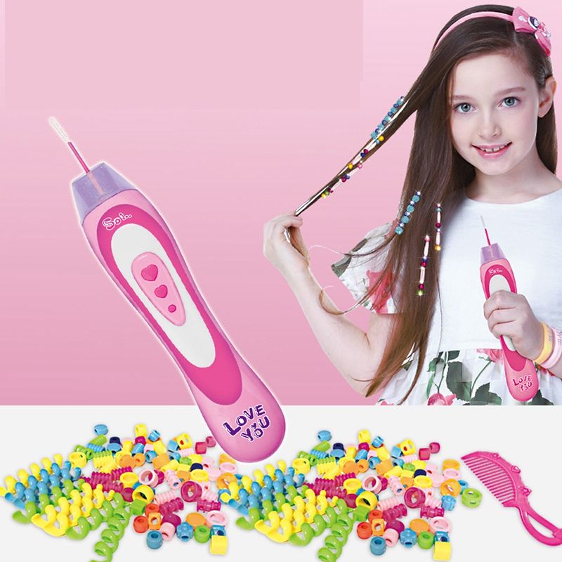 Automatic Hair Braider for Kids, DIY Hair Braiding Styling Tool Electric  Braid Machine Colorful Rope Bracelet Makeup Braids Playset for Girls  Pretend Toy - Crazy Sales