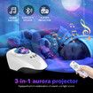 Nightlight Projector Galaxy Aurora Starry Light White Noise Machine LED Party Supply Birthday Decoration