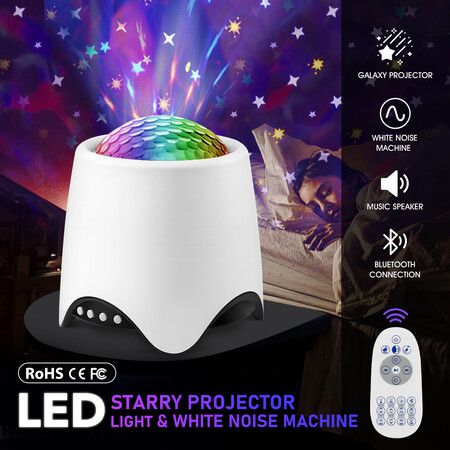 Nightlight Projector LED Lighting Galaxy Lamp Starry Light White Noise Machine Birthday Decoration Party Supply