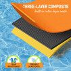 Water Floating Mat Foam Pad Lounge for Boat Pool Lake 600x183x3.5CM Orange Black Yellow