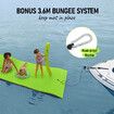 Water Floating Mat Foam Pad Lounge for Boat Pool Lake 366x183x3.5CM Orange Black Green