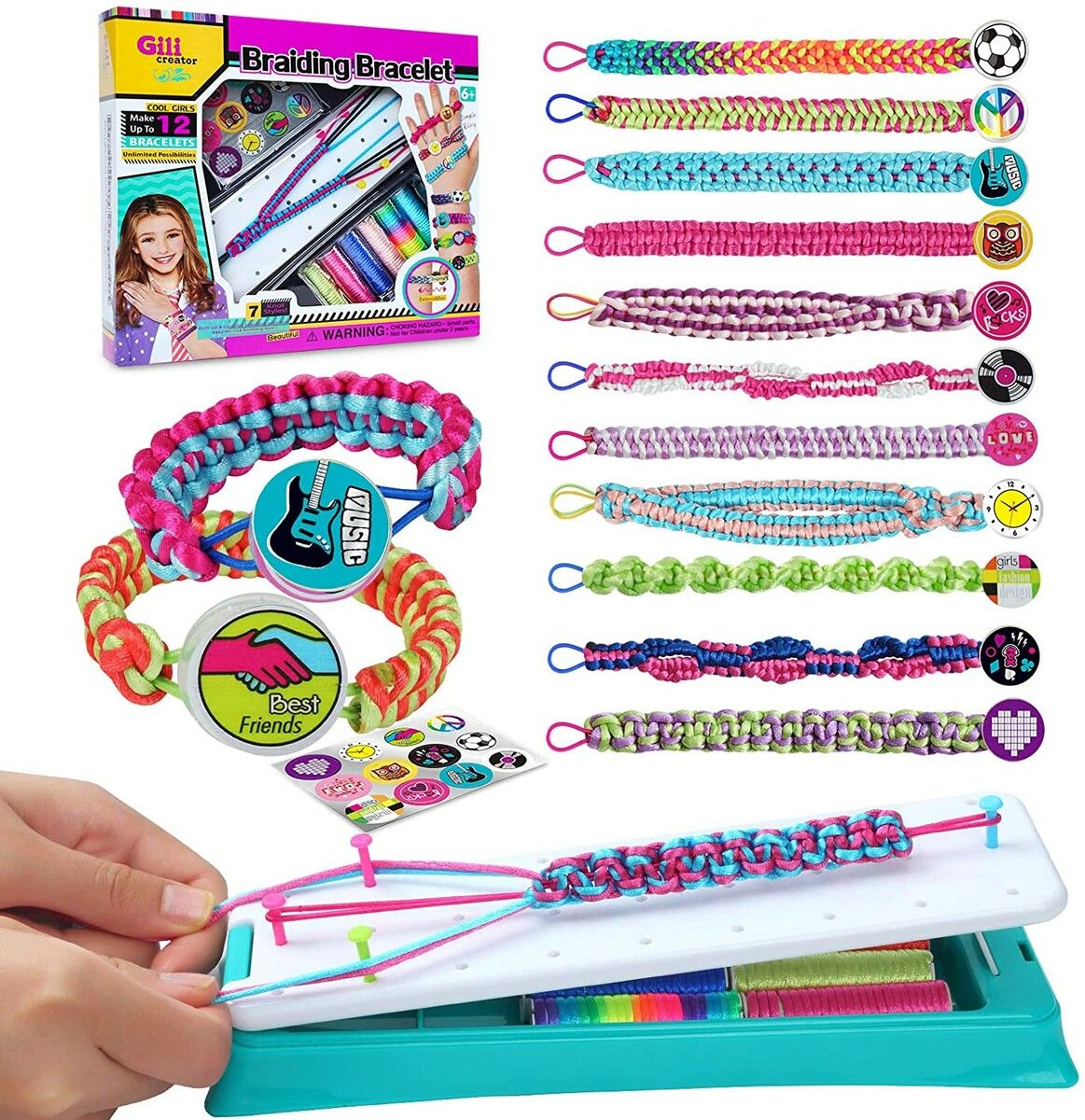 Friendship Bracelet Making Kit for Ages 6- 12yr. Party Supply and Travel Activities
