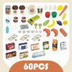 Supermarket Playset Kids Educational Toy Make Believe Pretend Role Play 60 Pcs