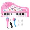 Newest Pink 37-key keyboard with Microphone Musical Digital Electronic chargeable Baby piano Music Learning Educational Kids Toys