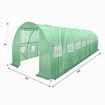 8x3x2m Greenhouse Large Portable Walk In Tunnel Backyard Garden Outdoor with PE Cover 16 Vents