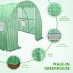 8x3x2m Greenhouse Large Portable Walk In Tunnel Backyard Garden Outdoor with PE Cover 16 Vents