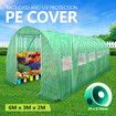 6x3x2m Greenhouse Large Portable Walk In Tunnel Backyard Garden Outdoor with PE Cover 12 Vents